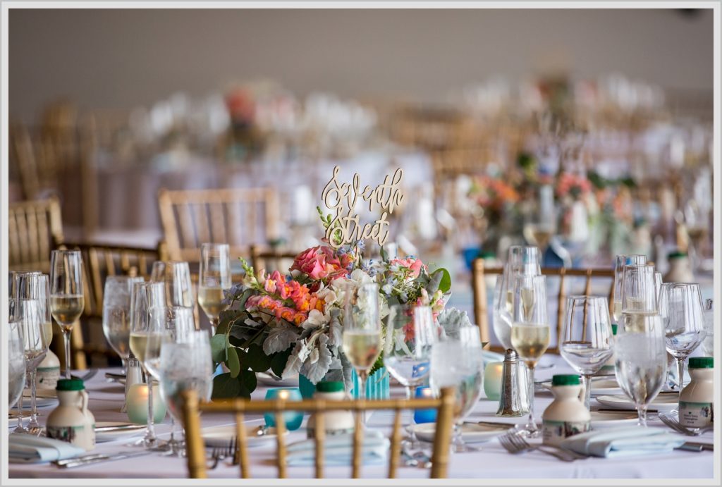 Brian + Tracy's Cliff House Wedding | Table settings