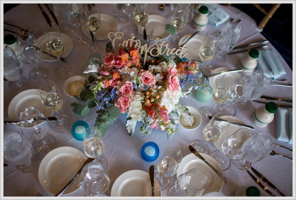 Brian + Tracy's Cliff House Wedding | Table settings