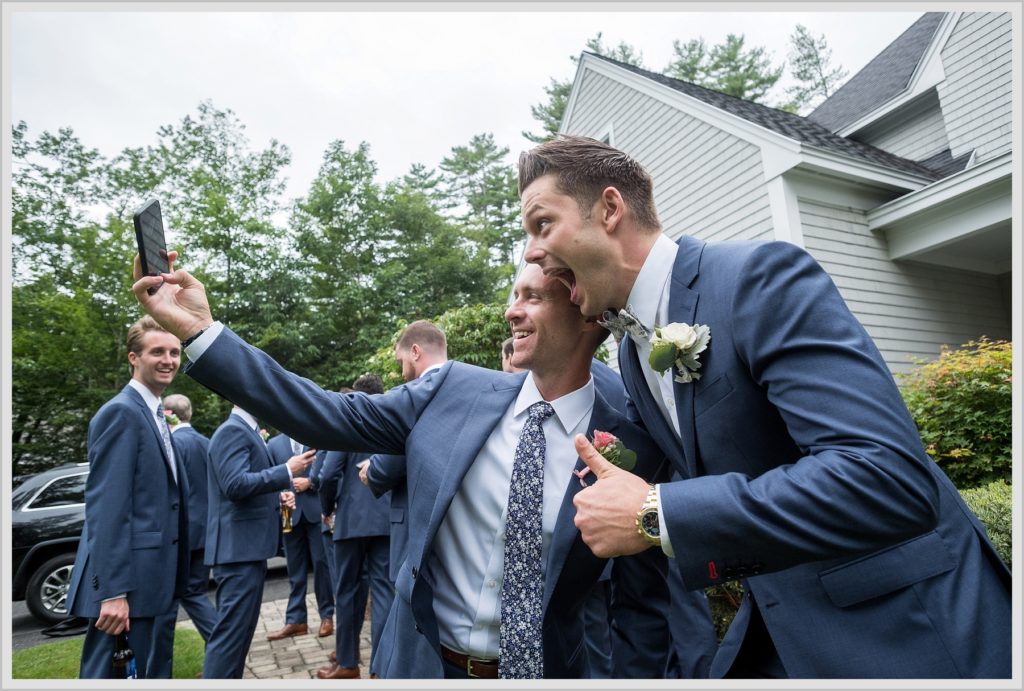 Brian + Tracy's Cliff House Wedding | Groom and groomsman selfie