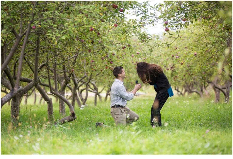 Brandon and Kelly's Surprise proposal at Maple Rock Farm