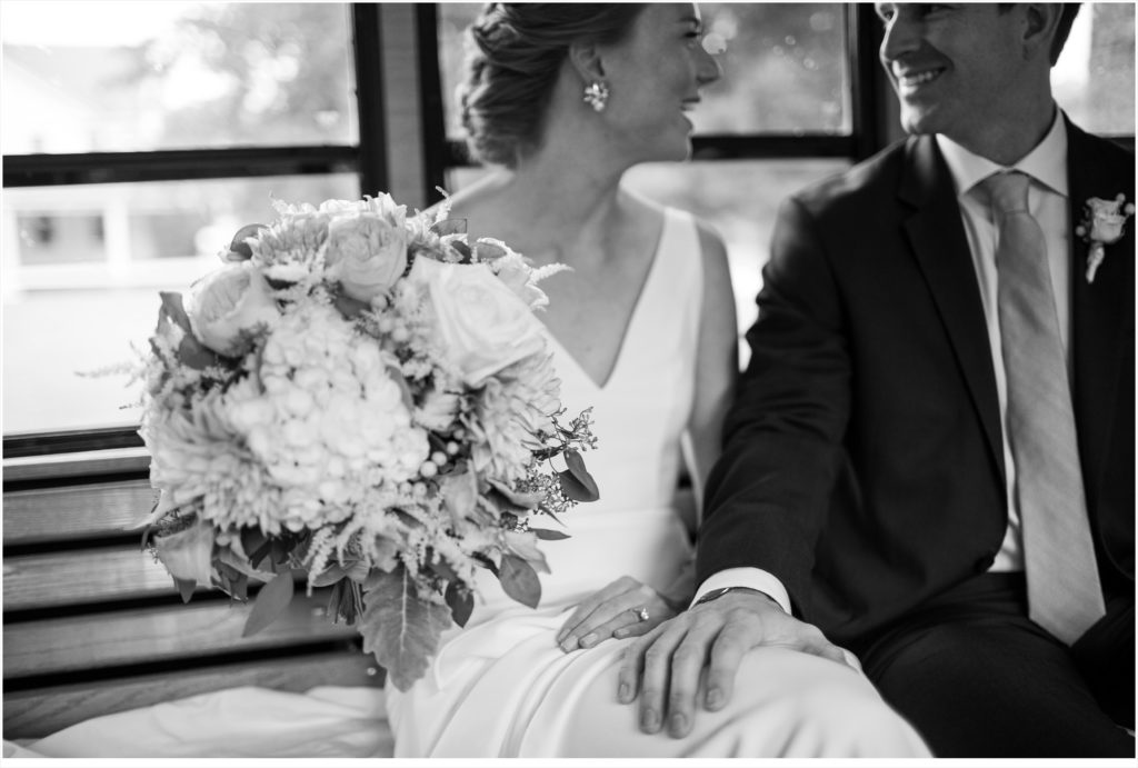 Brian + Liz’s Maine Wedding | Trolly Ride