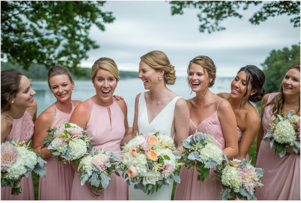 Brian + Liz’s Maine Wedding | Bride and Bridesmaids