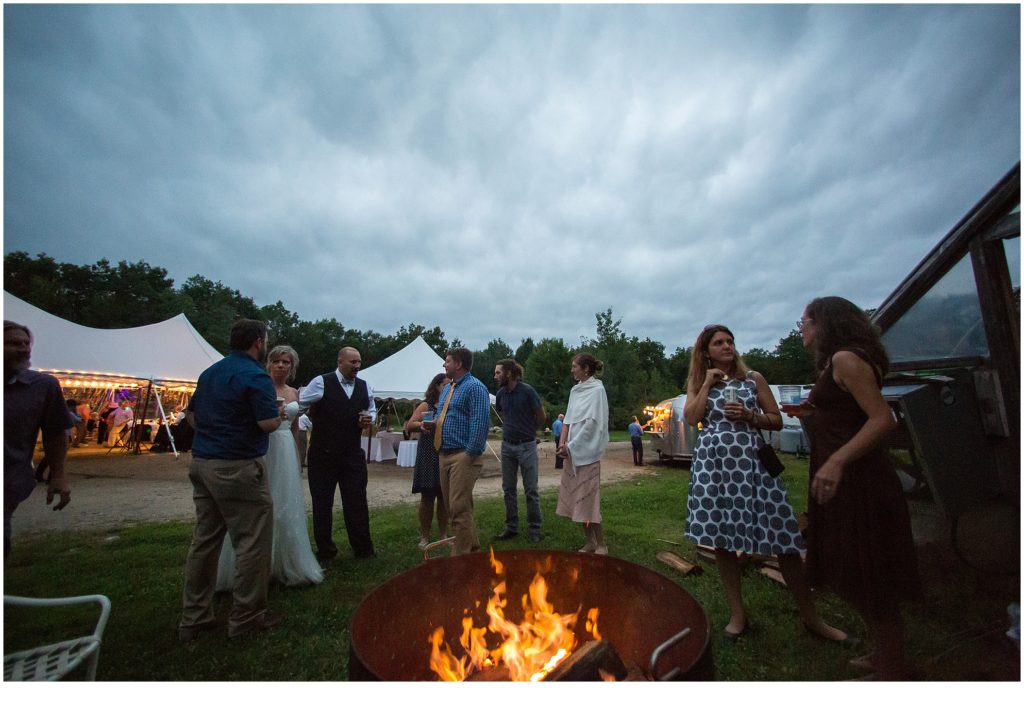 Britt and Jason Funky Bow Wedding | fire pit