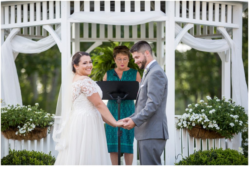 Katie and Eric's Dunegrass Wedding | at the alter