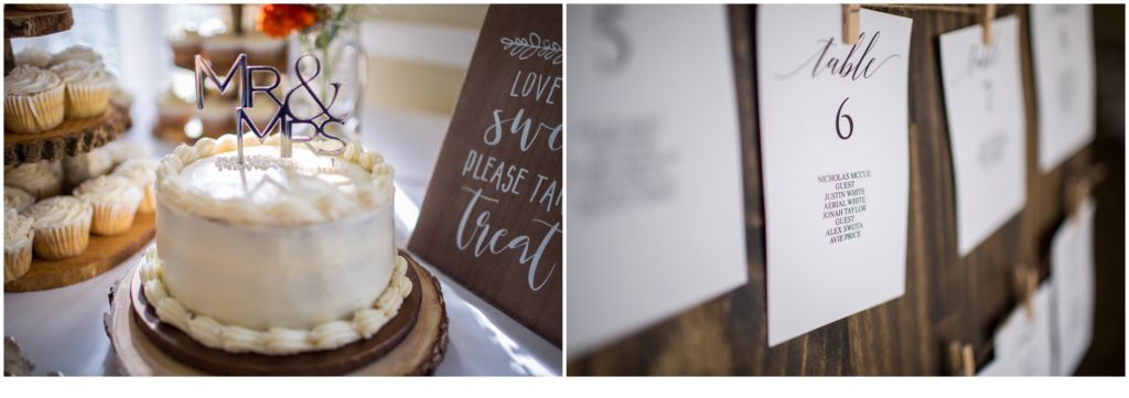 Katie and Eric's Dunegrass Wedding | cake and details