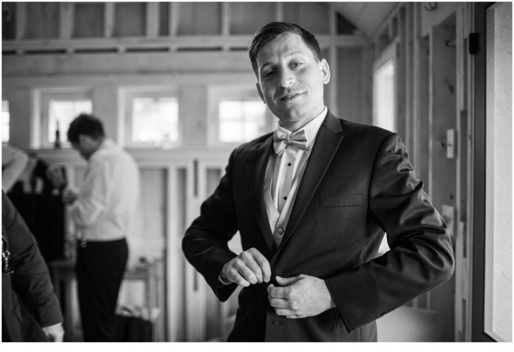 Brian and Ann's Marianmade Farm Wedding - Groom getting ready