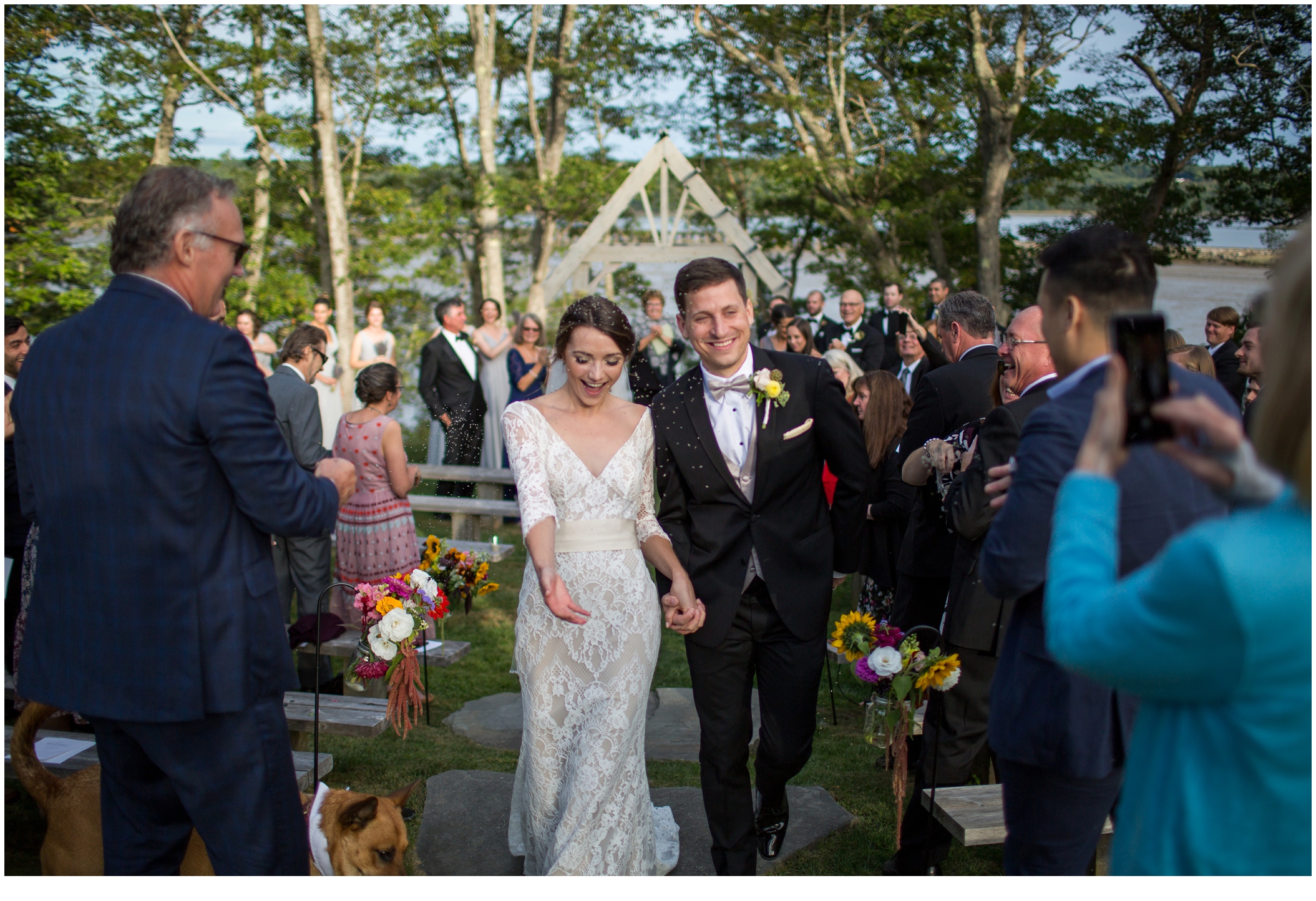 Brian and Ann's Marianmade Farm Wedding - down the aisle as husband and wife