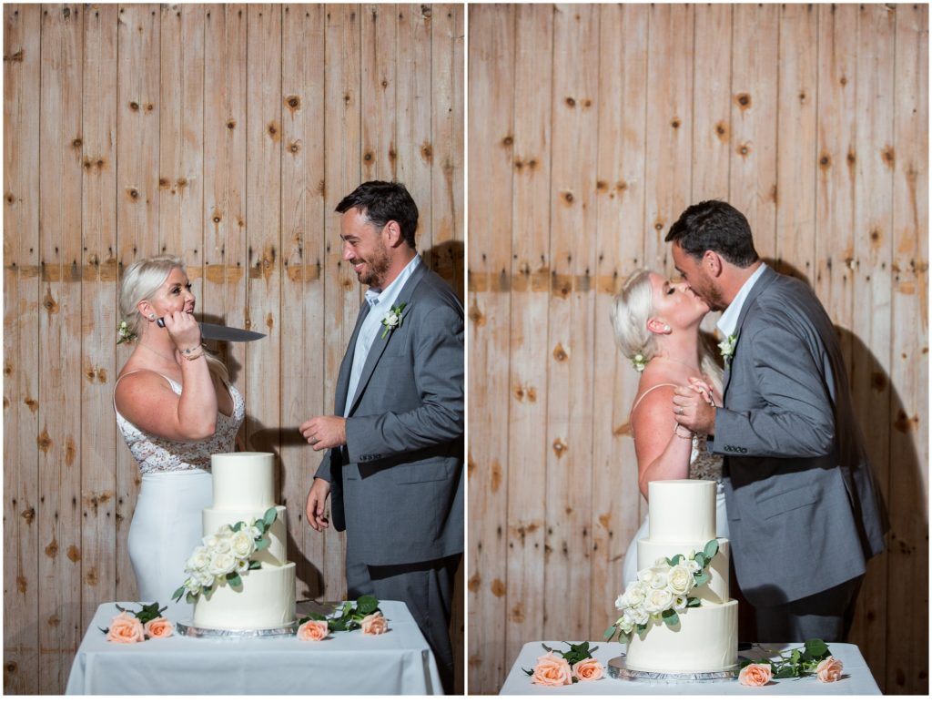 Janie and Pete's Bradstreet Farm Wedding Cake Cutting