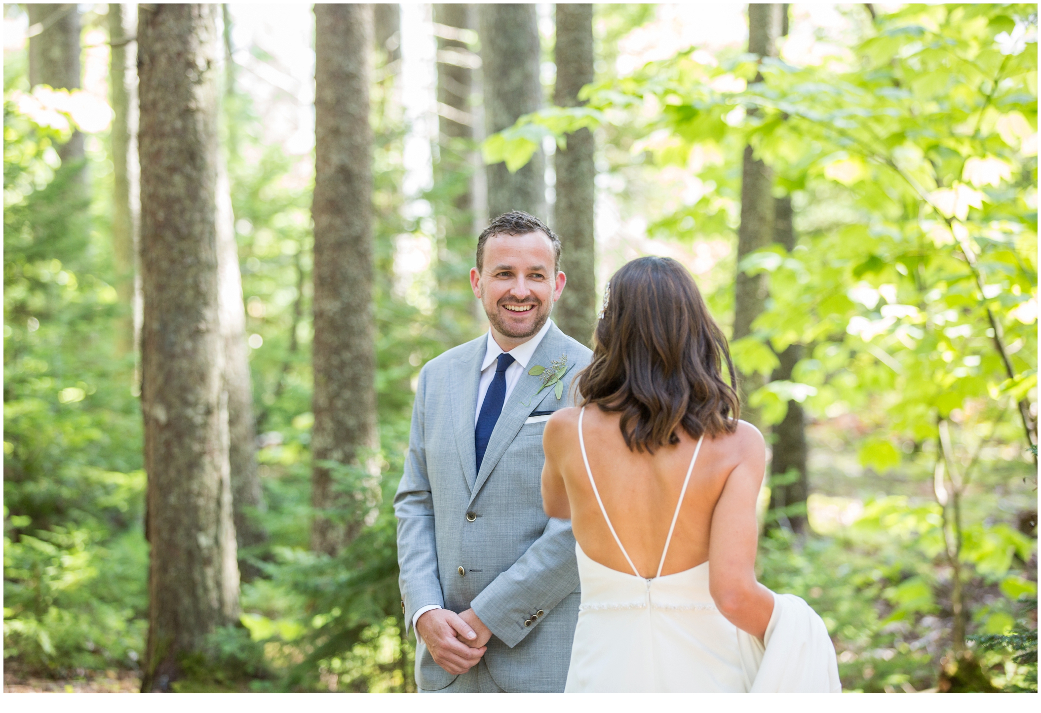 Marc and Kristinas Boothbay Harbor, Spruce Point Inn Wedding | first look