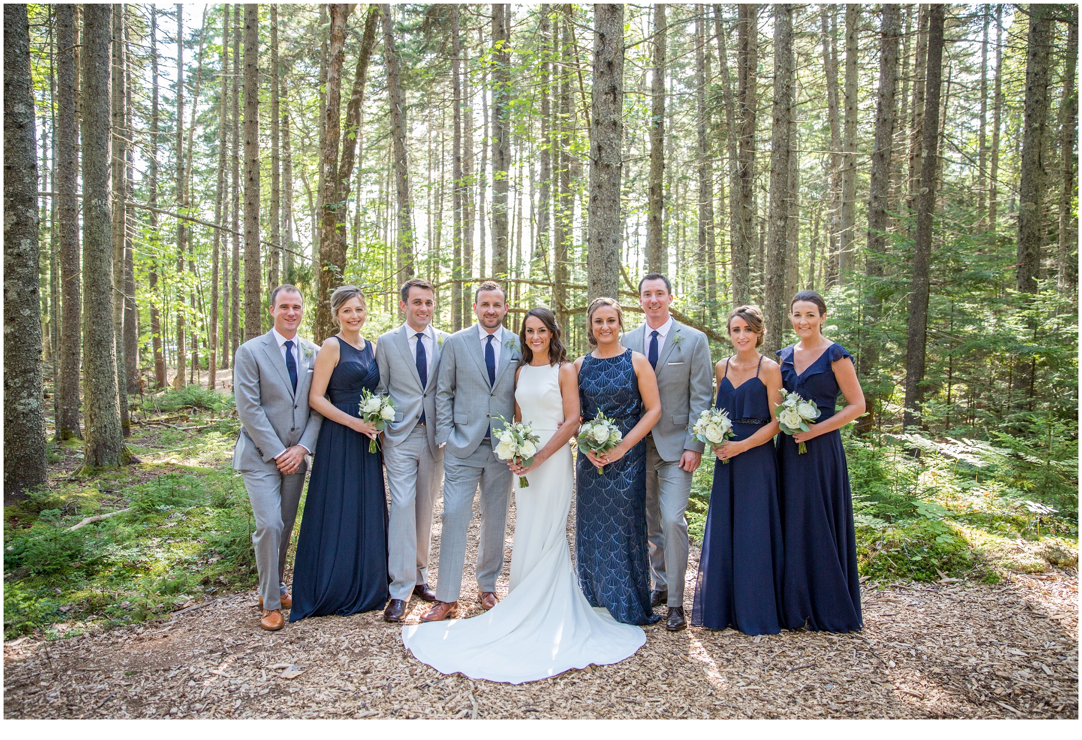 Marc and Kristinas Boothbay Harbor, Spruce Point Inn Wedding | Bridal Party