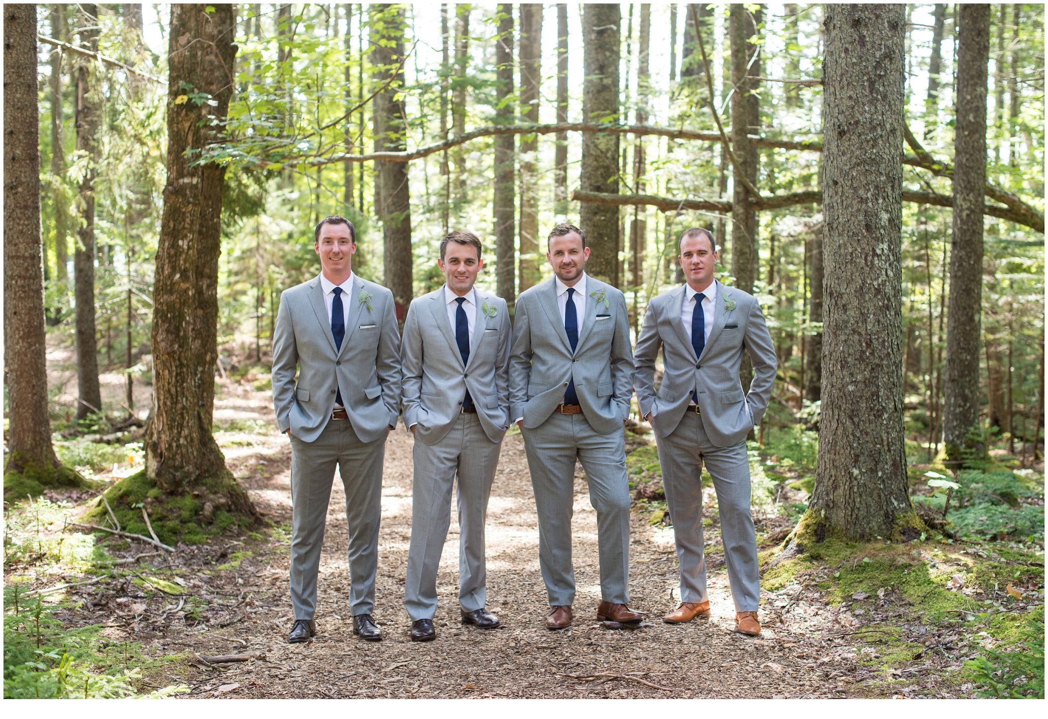 Marc and Kristinas Boothbay Harbor, Spruce Point Inn Wedding | groom and Groomsmen