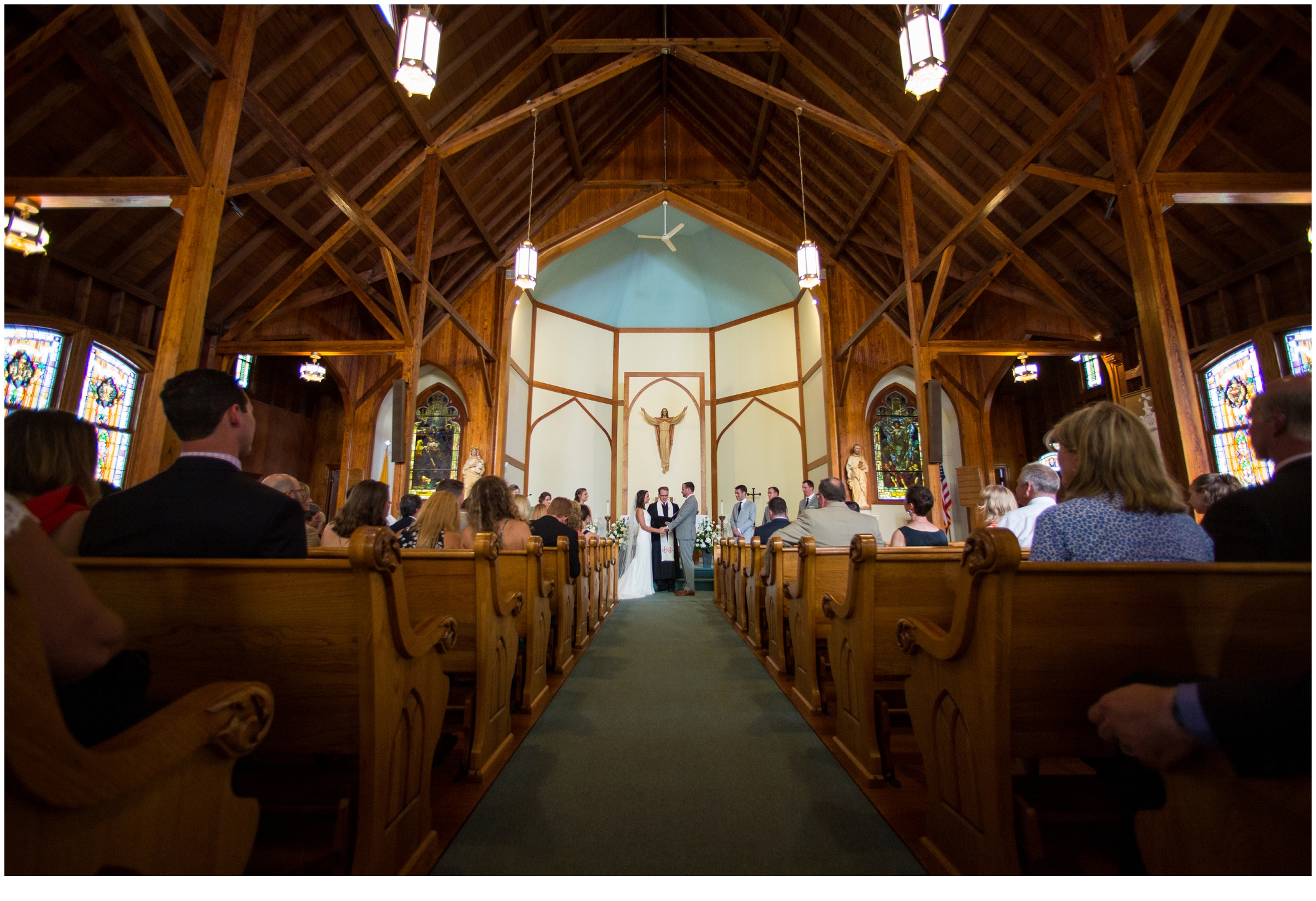 Marc and Kristinas Boothbay Harbor, Spruce Point Inn Wedding | In the Church