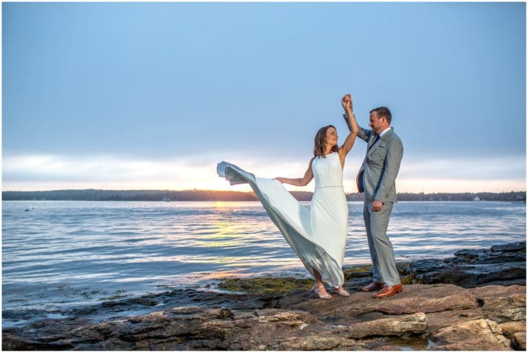 Marc and Kristinas Boothbay Harbor, Spruce Point Inn Wedding