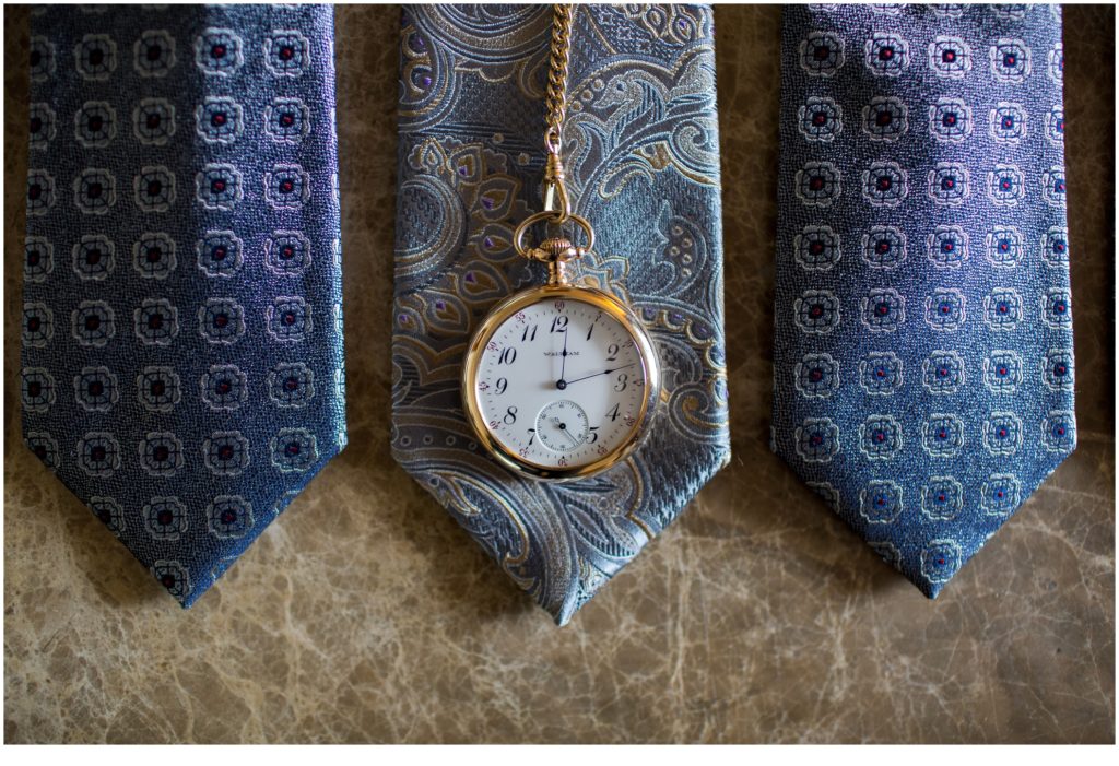 Ashley and Rob Samoset Wedding | Ties and Pocket watch