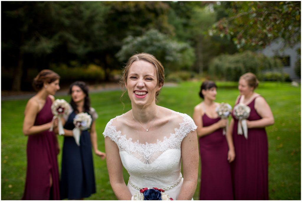 Wedding at Terrydiddle Farm - Bride and Bridesmaids