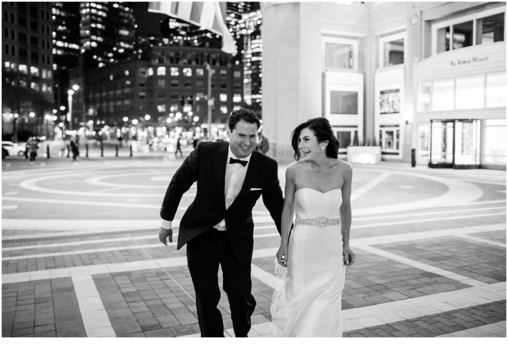 On the streets of Boston | Jewish Wedding at Boston Harbor Hotel on New Years Eve