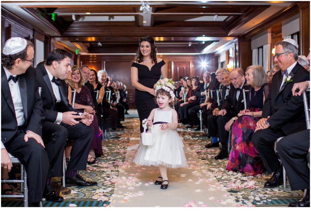 Flower Girl | Jewish Wedding at Boston Harbor Hotel on New Years Eve