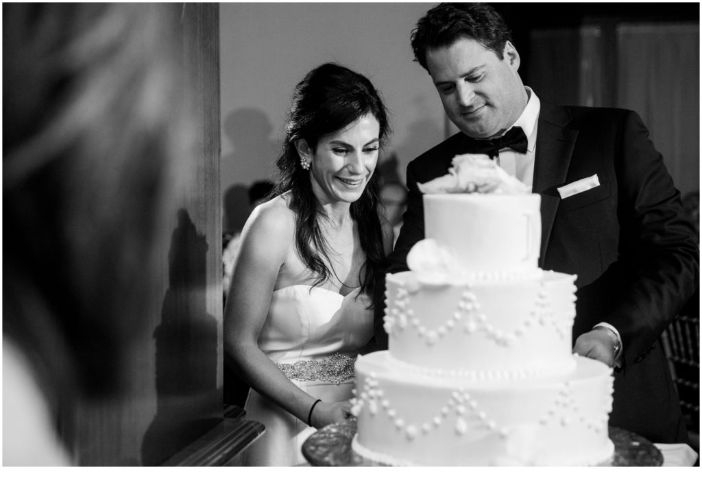 cutting the cake | Jewish Wedding at Boston Harbor Hotel on New Years Eve