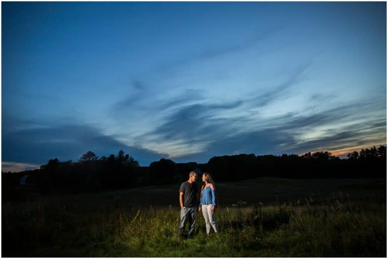 Fun Engagement photos at Fuller Farm