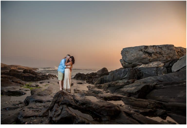 A Pemaquid Lighthouse Engagement at Sunset