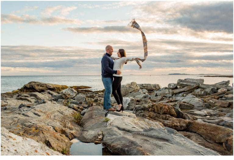 Ashley and James Pemaquid Point Engagement