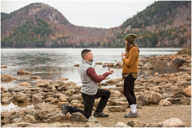 Proposing at Jordan Pond