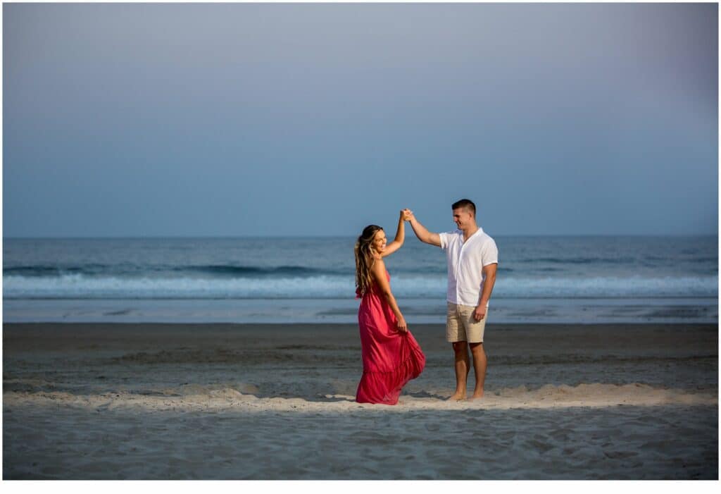 Alex + Kelly's Footbridge Beach Engagement Session