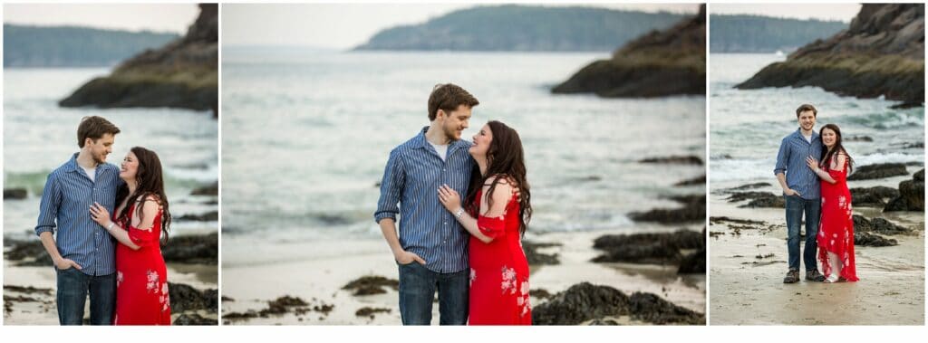 Nick + Marissa's Acadia National Park Engagement Session