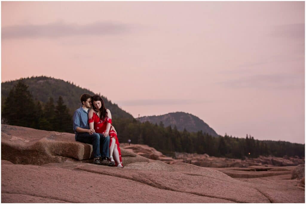 Nick + Marissa's Acadia National Park Engagement Session