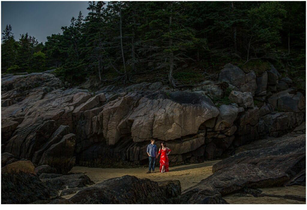 Nick + Marissa's Acadia National Park Engagement Session