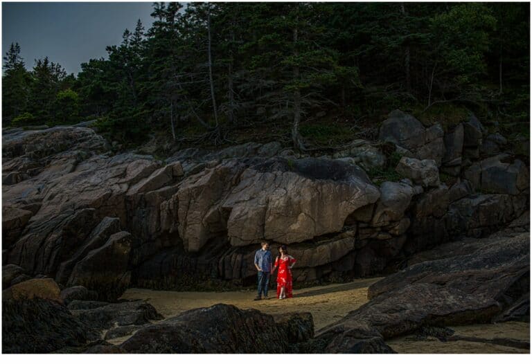 Nick + Marissa's Acadia National Park Engagement Session