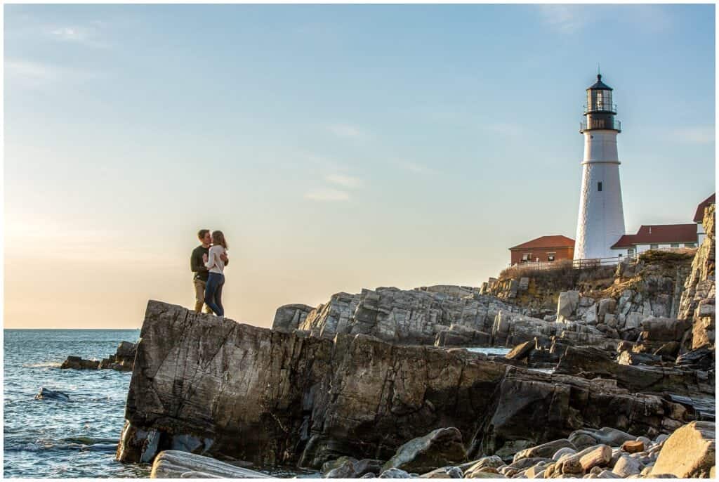 Tim + Taylor's Portland Head Light Engagement Session 1 Tayor Tim 1 HEADER 2 - LAD Photography
