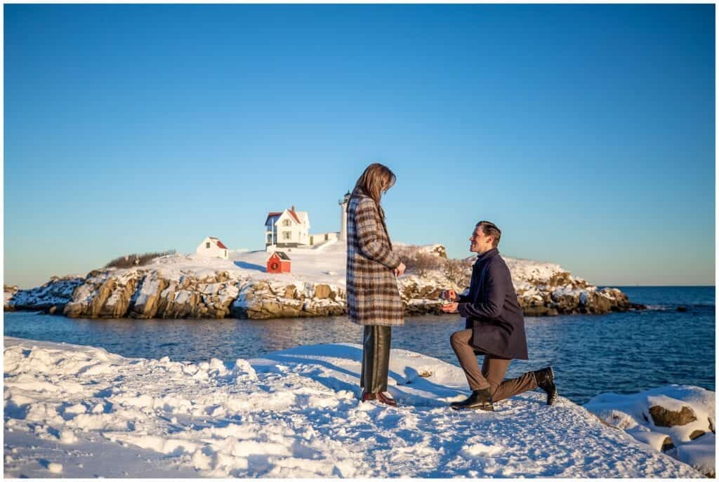 Tyler + Irena's Surprise Proposal at Nubble Lighthouse 1 Tyler Irena 1 HEADER IMAGE 2 - LAD Photography